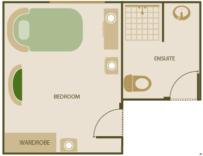 Standard Room with shared Ensuite Dementia Specific